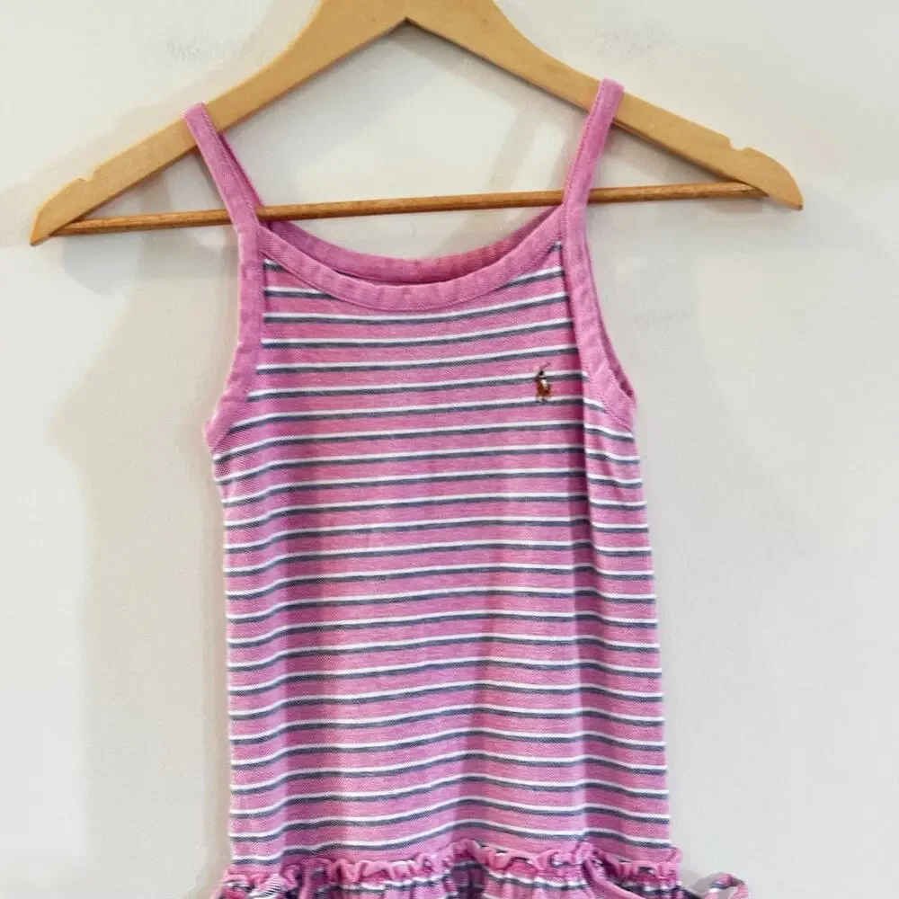 Ralph Lauren Sundress sz 7 Pink Stripe Ralph Lauren Dress